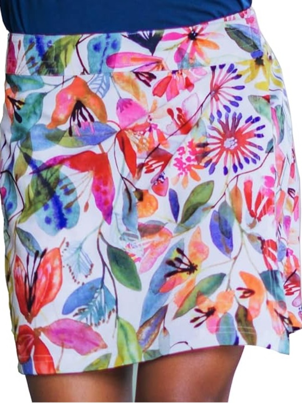 RipSkirt Hawaii Adjustable Waist Skirt Coverup Wildflower Watercolor Medium
